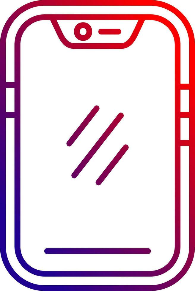 Smartphone Line gradient Icon vector