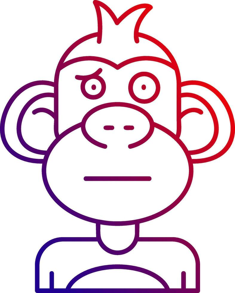 Confused Line gradient Icon vector
