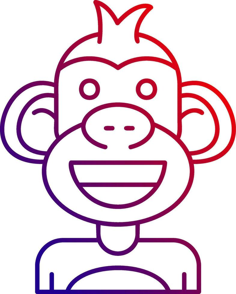 Smile Line gradient Icon vector
