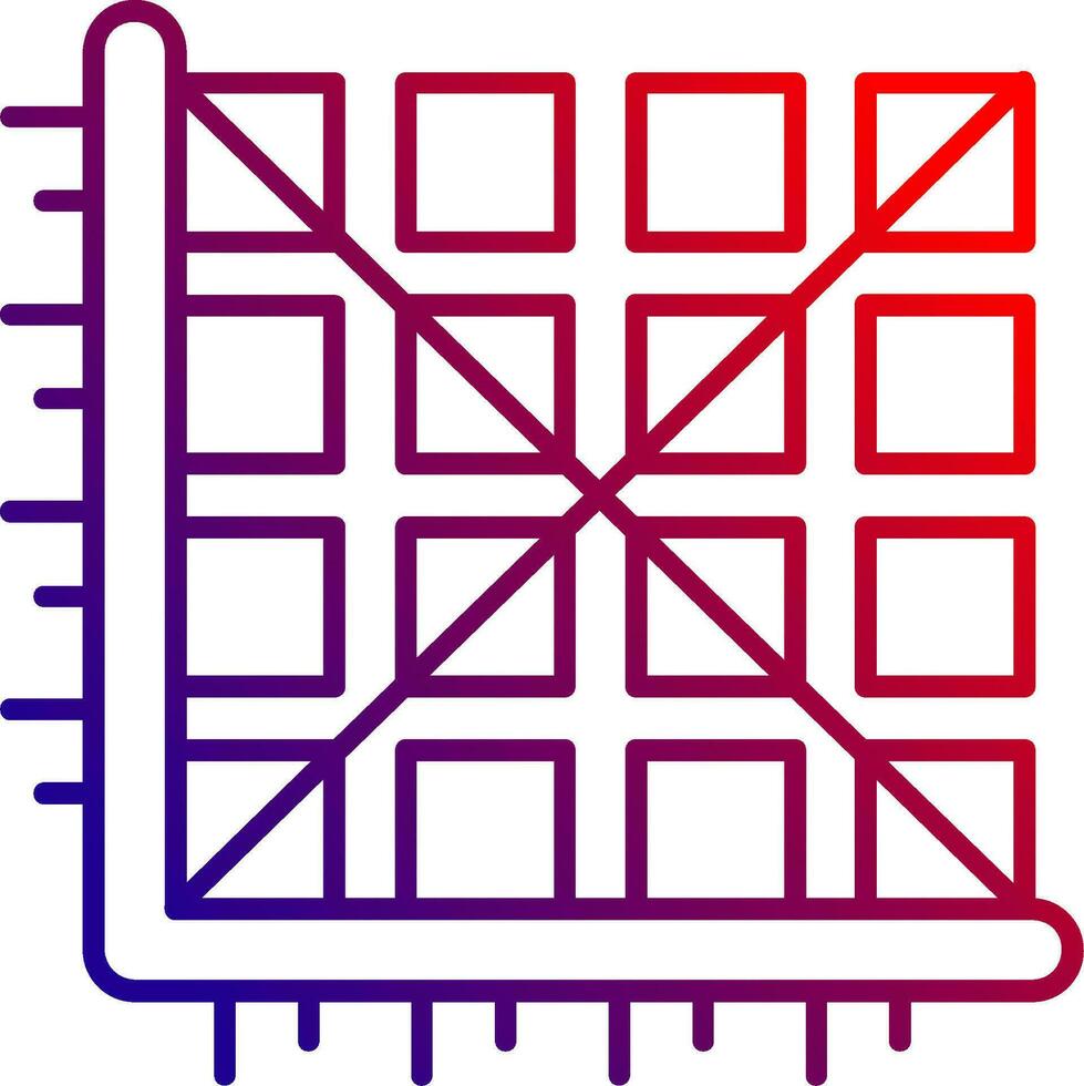 Matrix Line gradient Icon vector