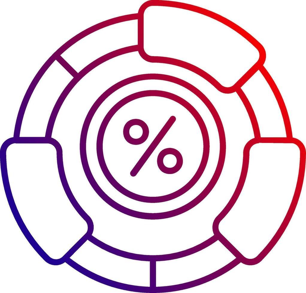 Ratio Line gradient Icon vector
