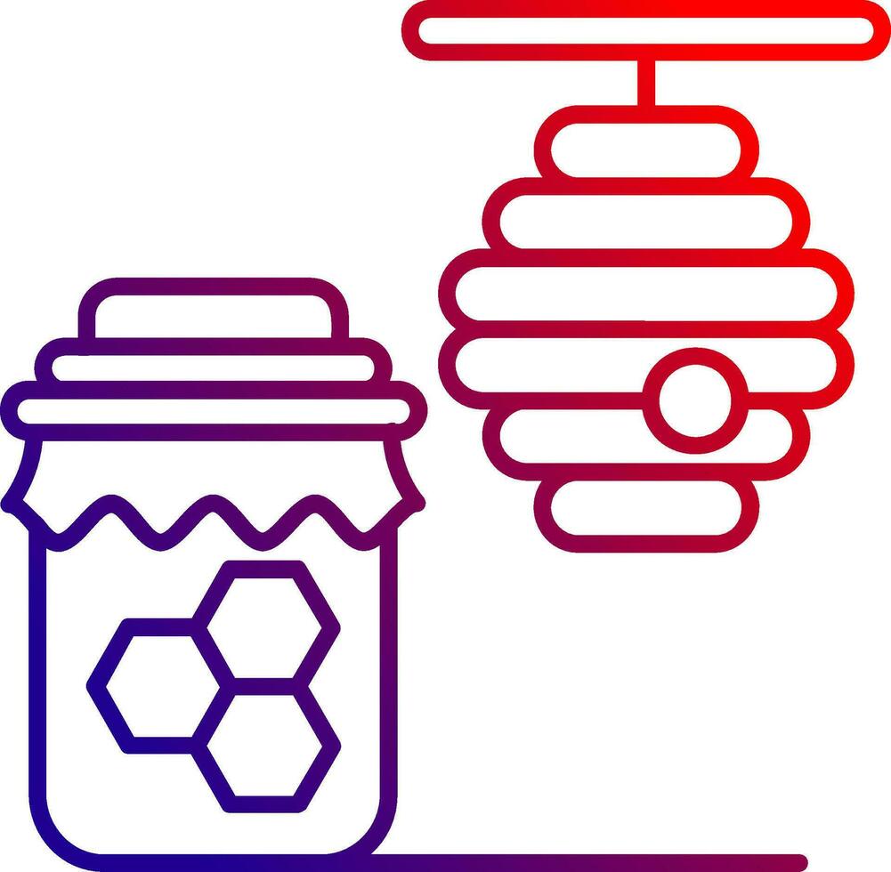 Honey Line gradient Icon vector