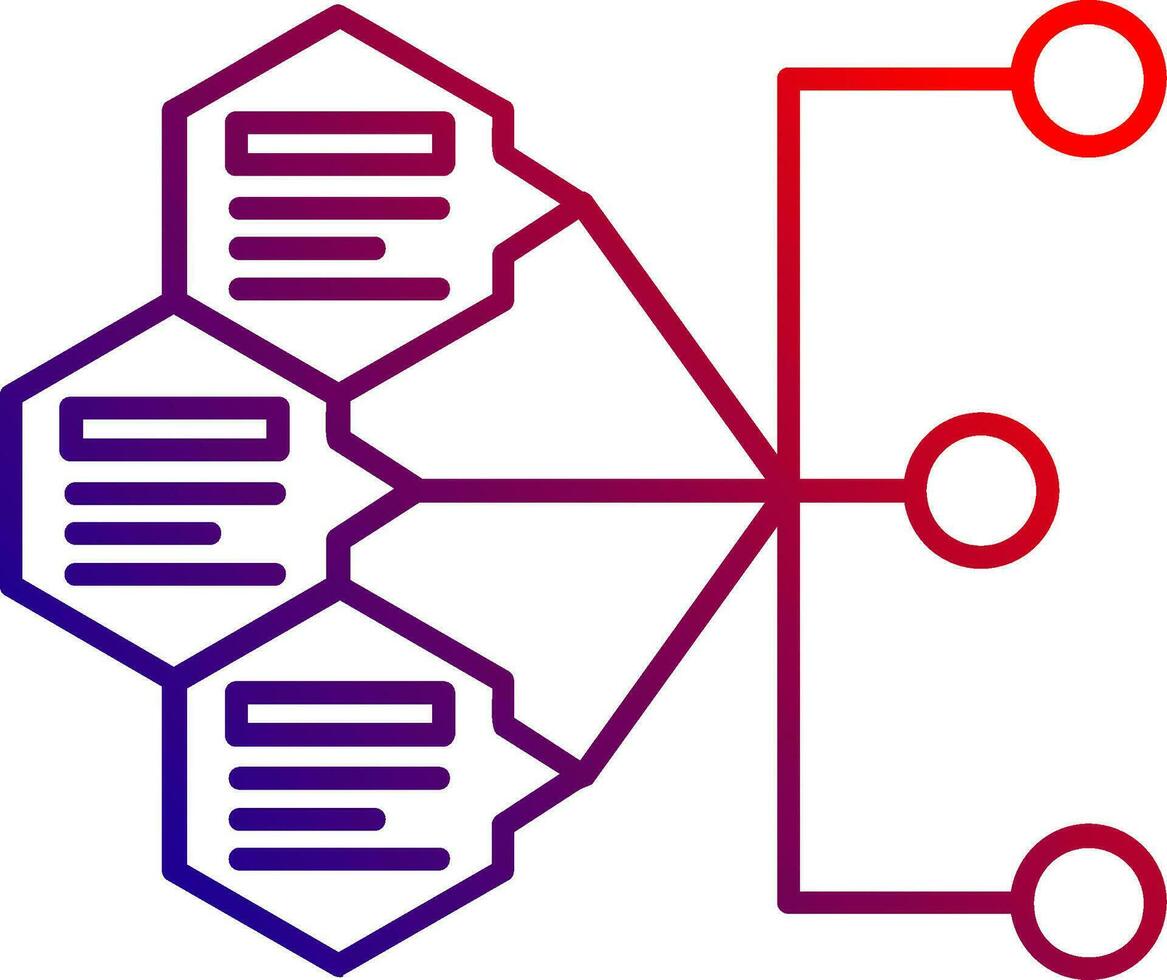 Index Line gradient Icon vector
