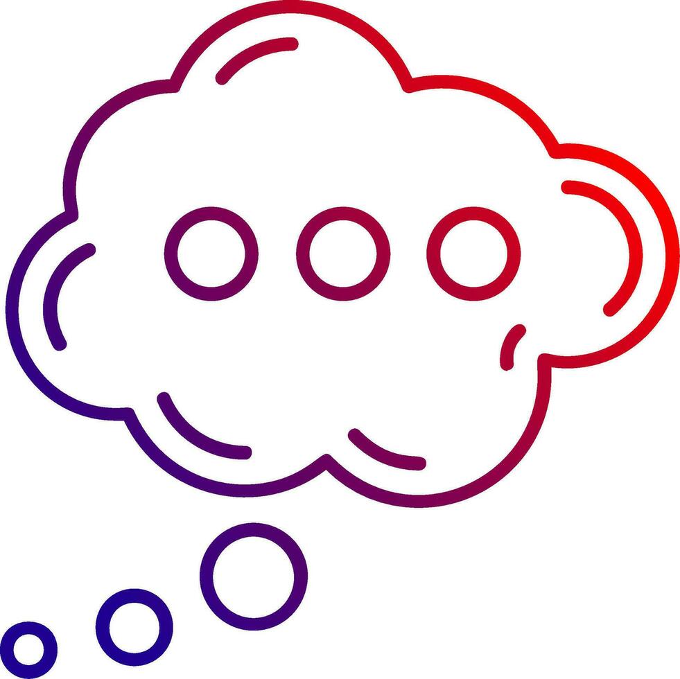 Cloud Line gradient Icon vector