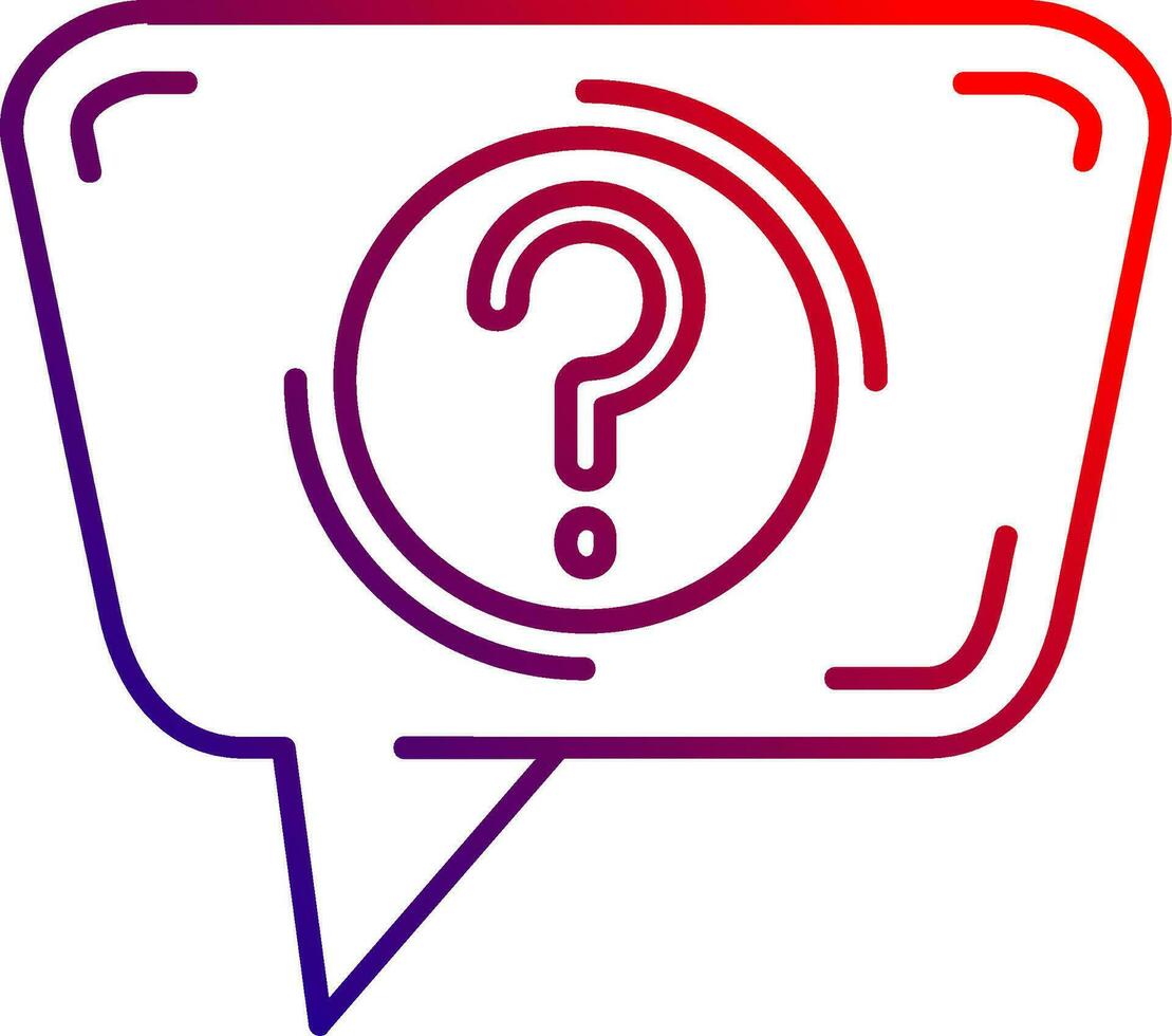 Question Line gradient Icon vector