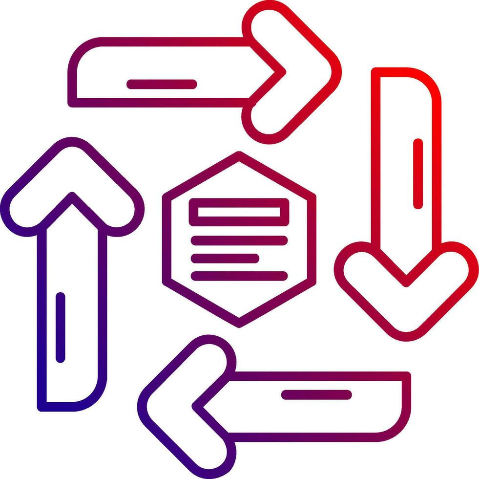 Infographic elements Line gradient Icon vector