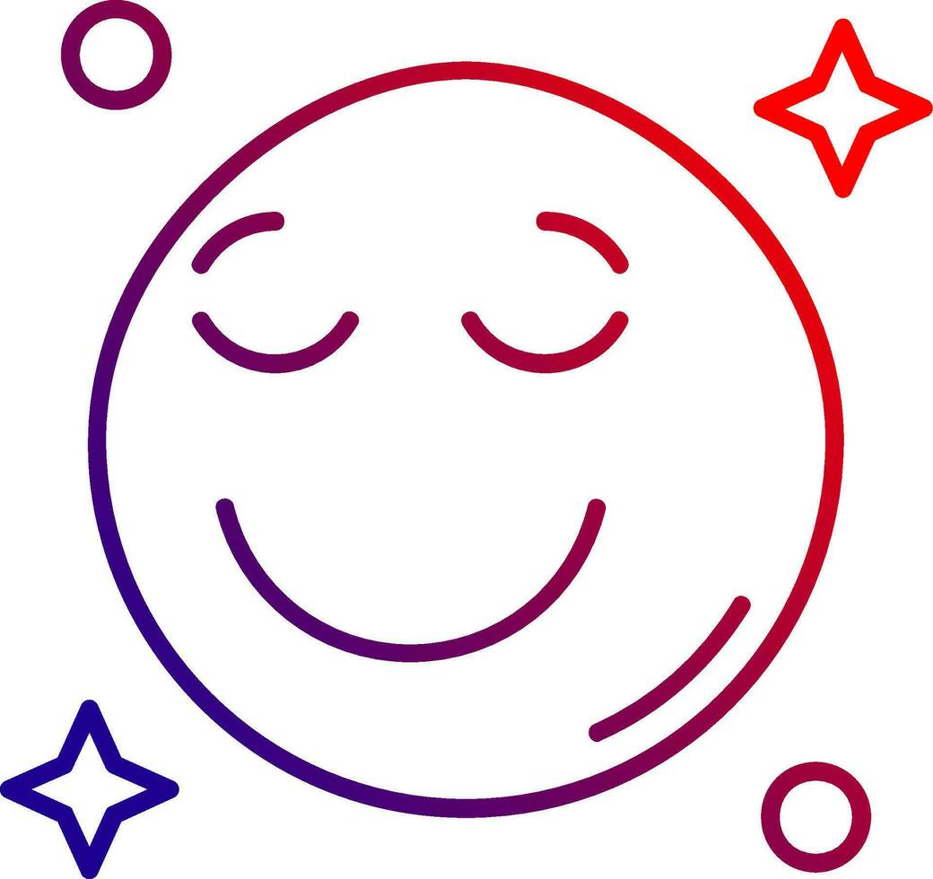 Relieved Line gradient Icon vector