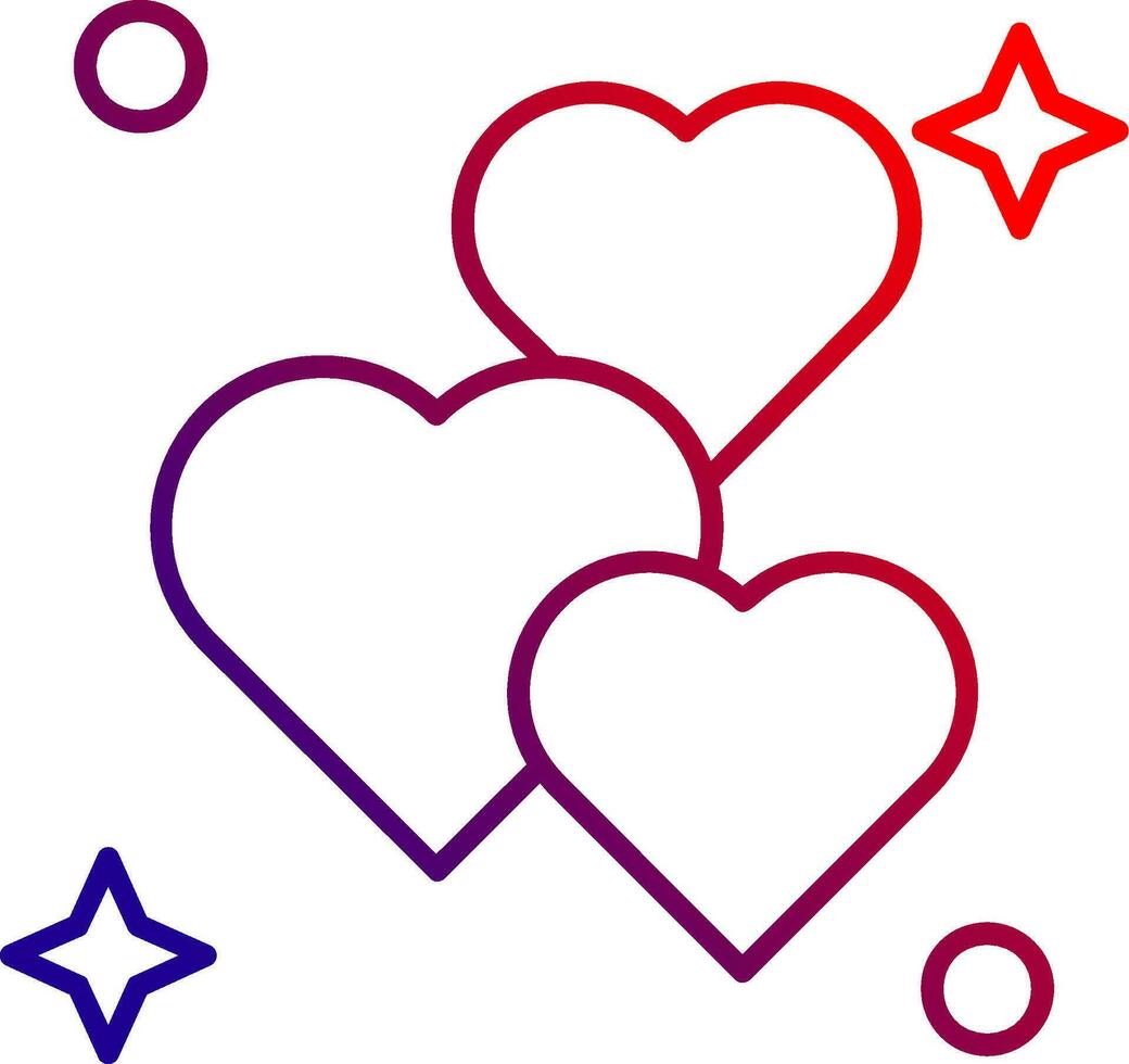 Love Line gradient Icon vector