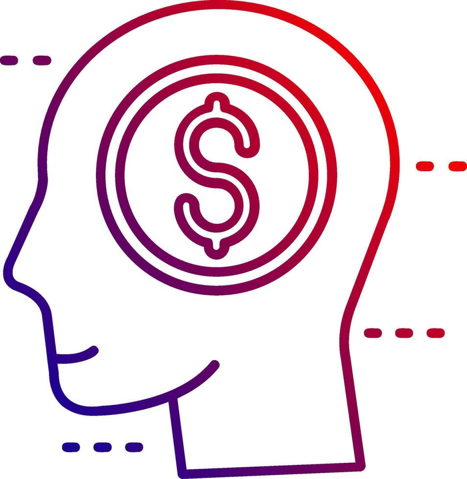 Greed Line gradient Icon vector