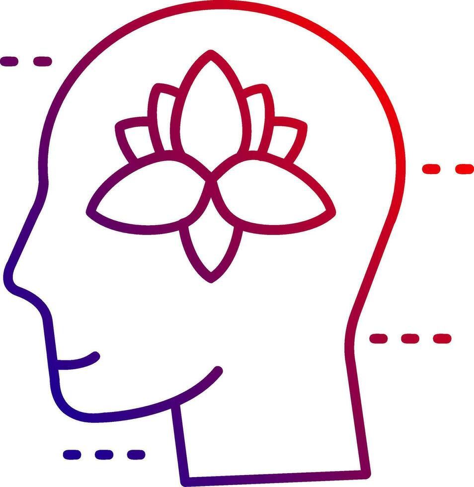 Meditation Line gradient Icon vector