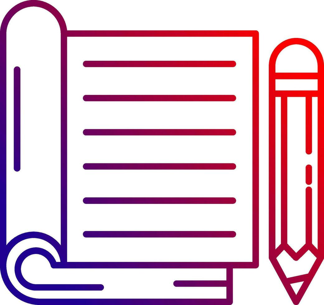 Notebook Line gradient Icon vector