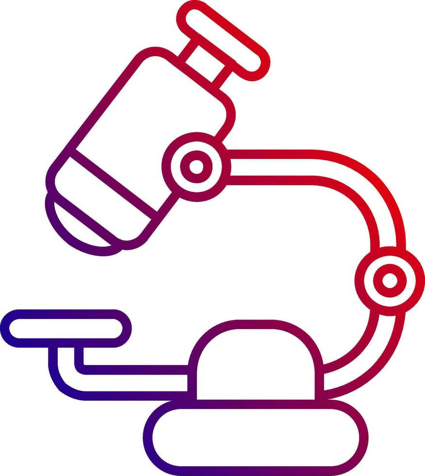 Microscope Line gradient Icon vector