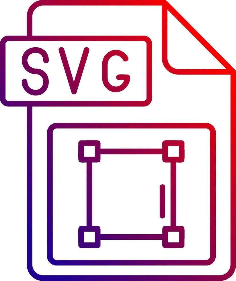 Svg file format Line gradient Icon vector