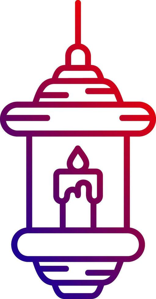 icono de gradiente de línea de velas vector