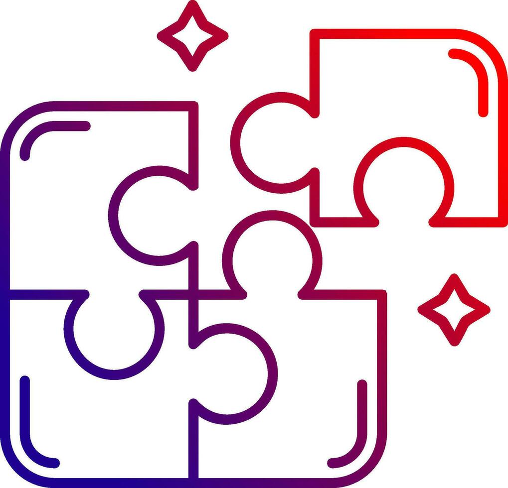 Puzzle Line gradient Icon vector