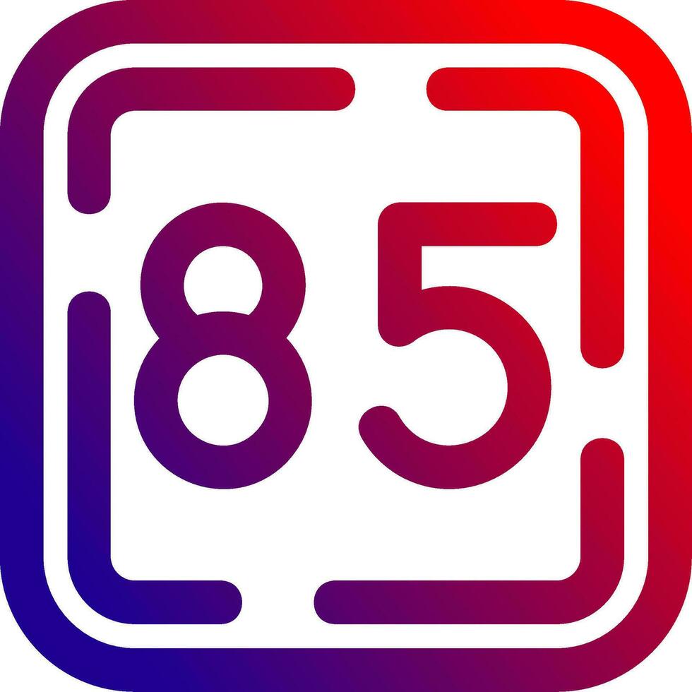 Eighty Five Line gradient Icon vector