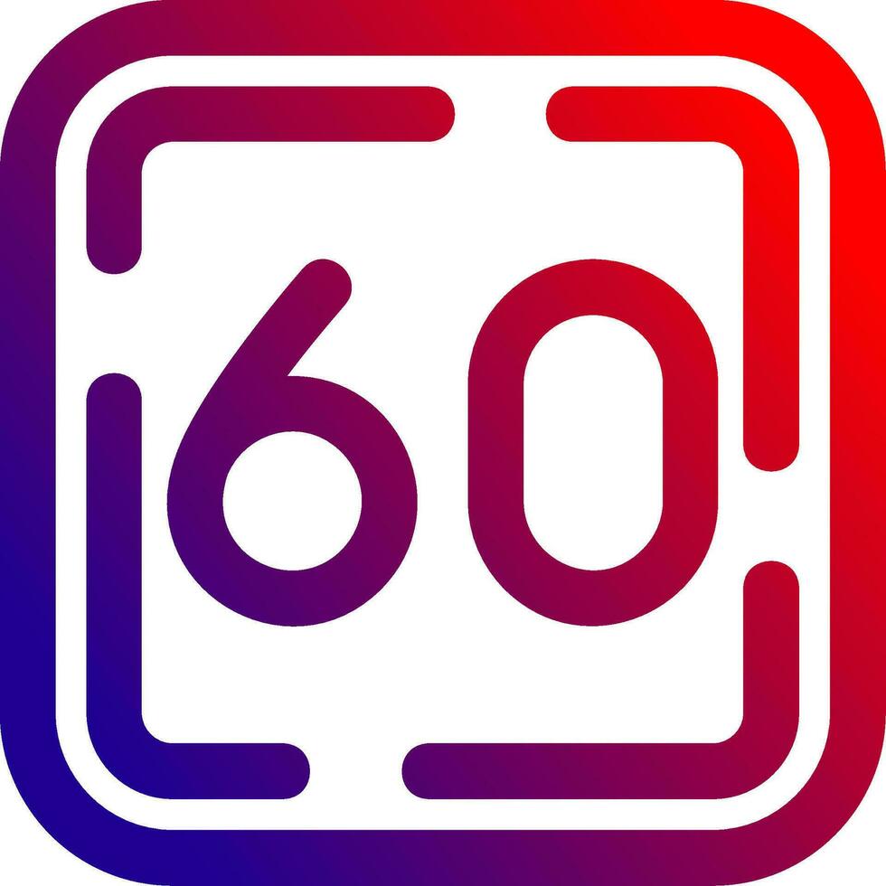 Sixty Line gradient Icon vector