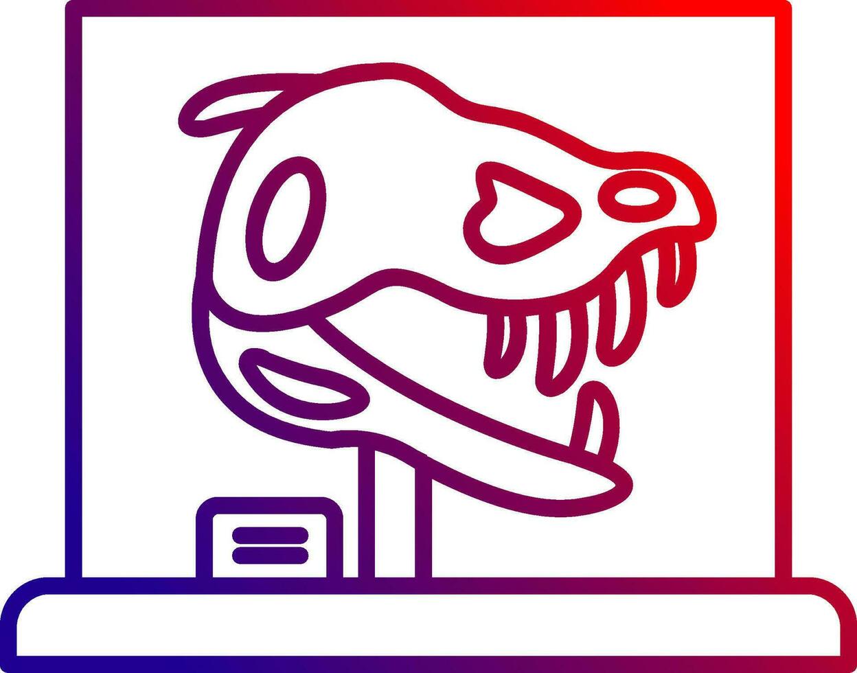 Dinosaur Line gradient Icon vector