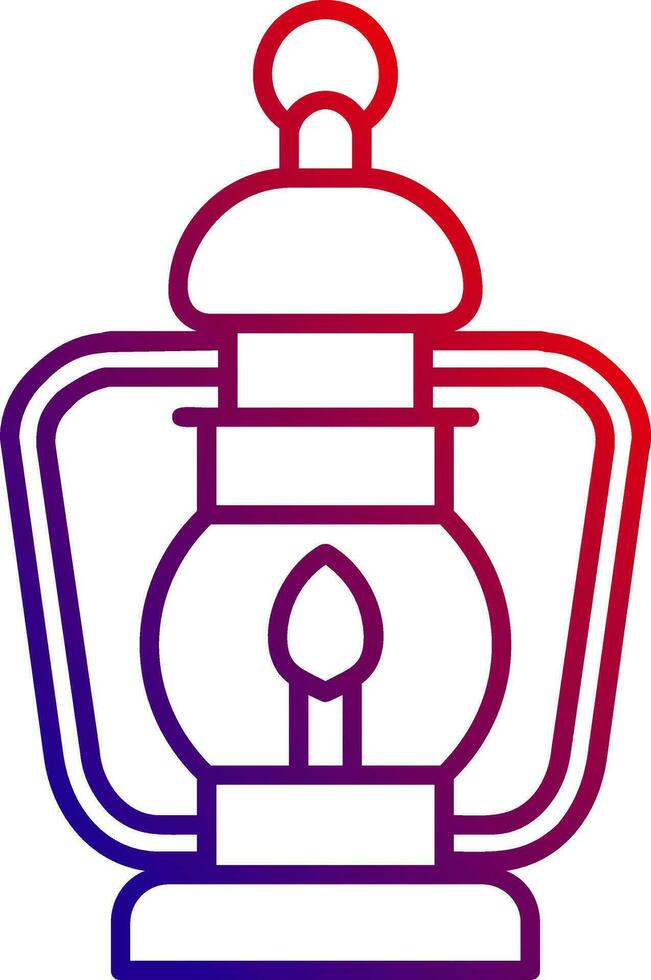 Oil lamp Line gradient Icon vector