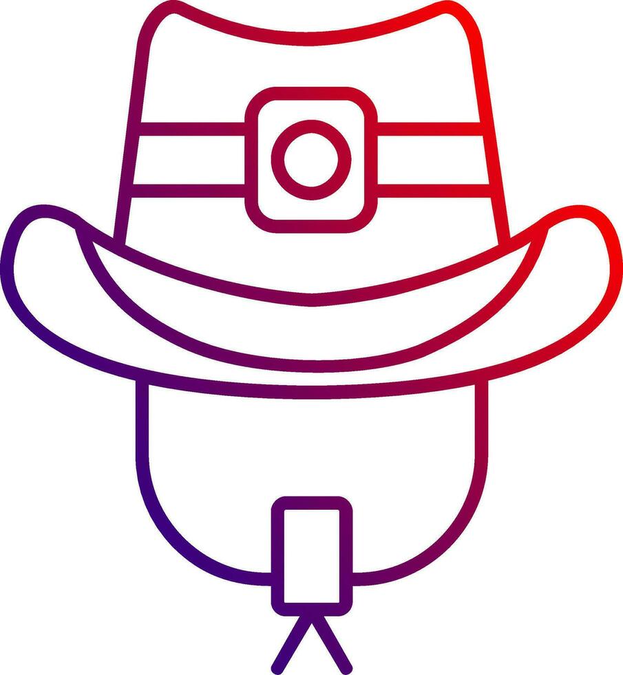 Cowboy hat Line gradient Icon vector