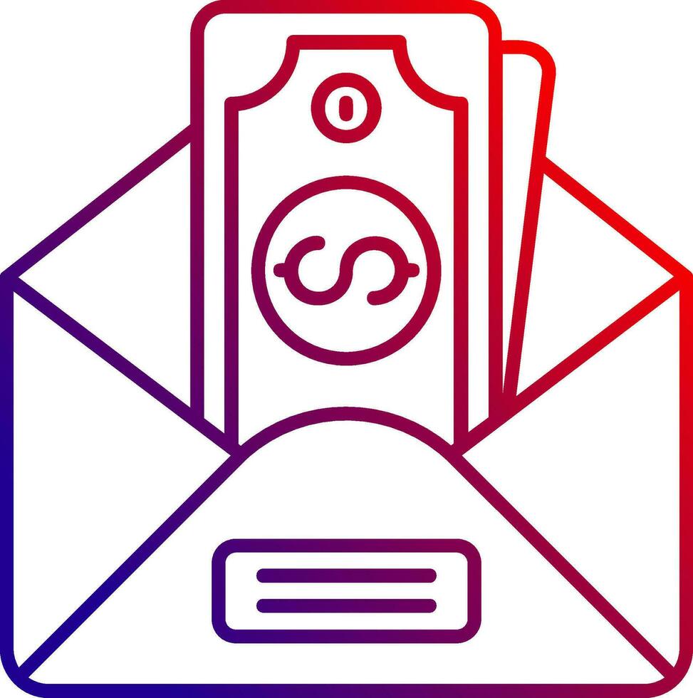 Envelope Line gradient Icon vector