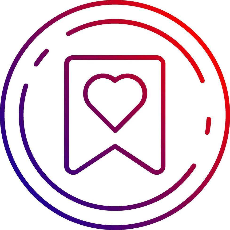 Favourite Line gradient Icon vector