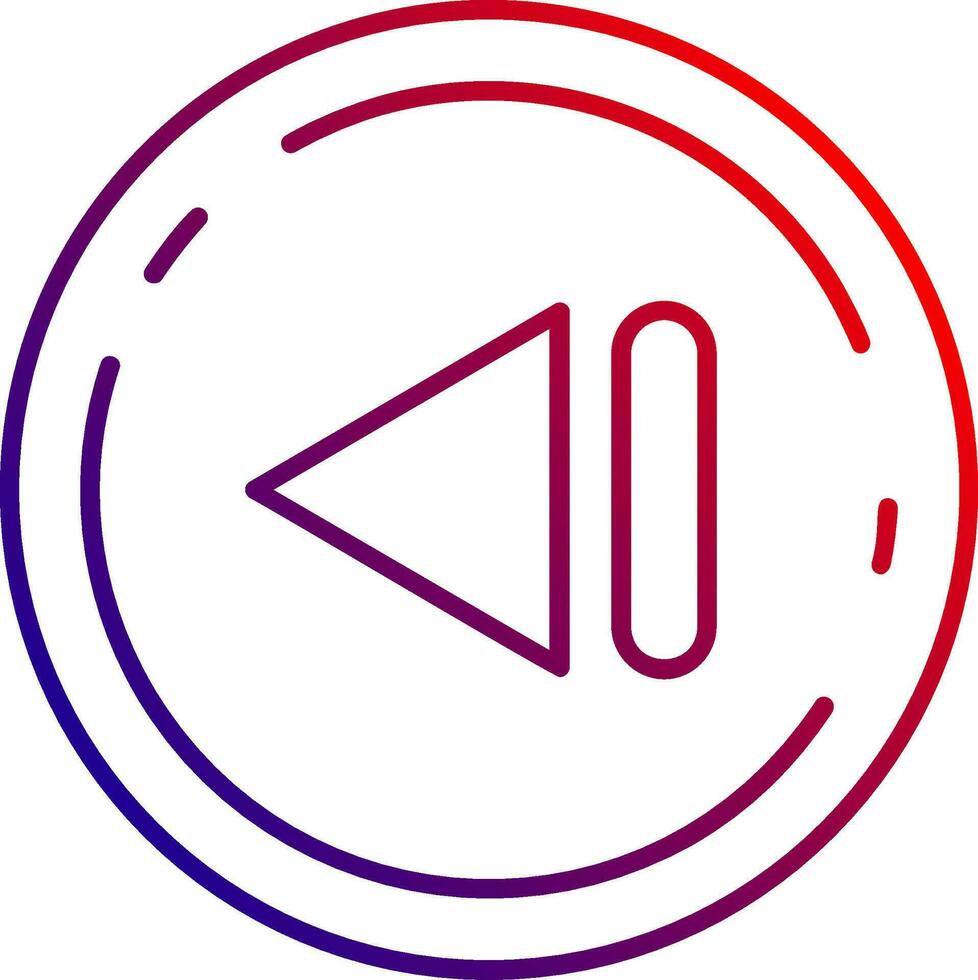 Previous Line gradient Icon vector