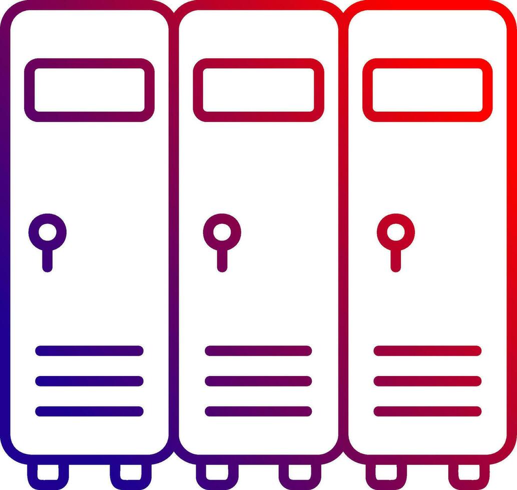 Lockers Line gradient Icon vector