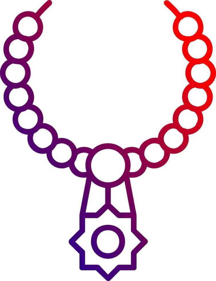 Necklace Line gradient Icon vector