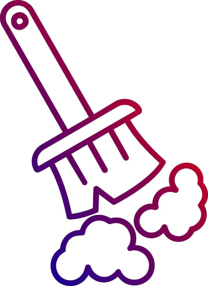 Broom Line gradient Icon vector
