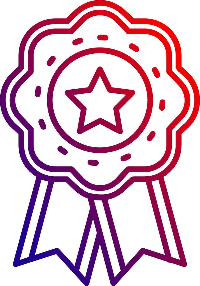 Medal Line gradient Icon vector