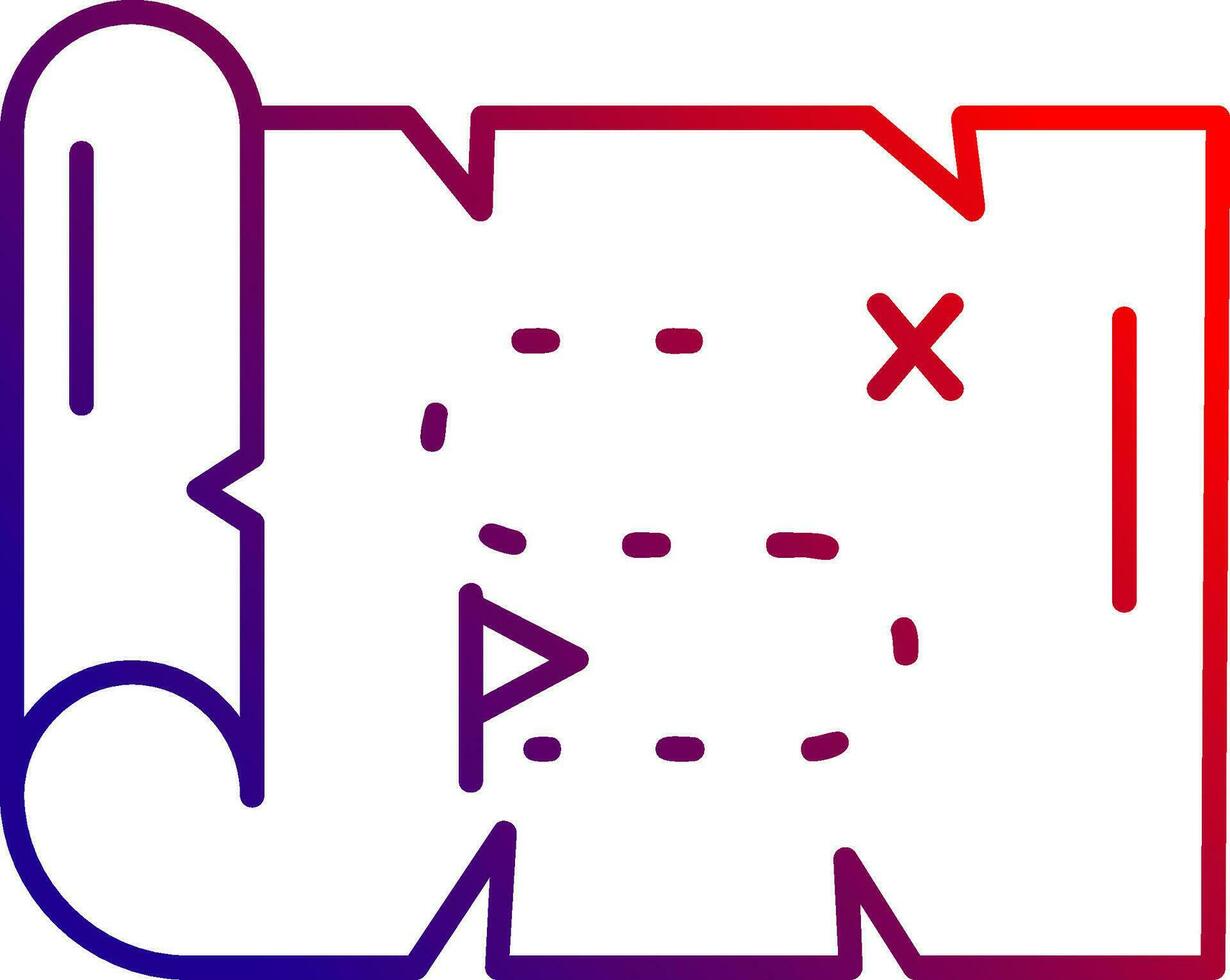 Map Line gradient Icon vector