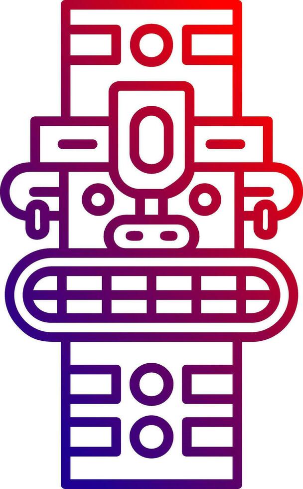 Totem Line gradient Icon vector