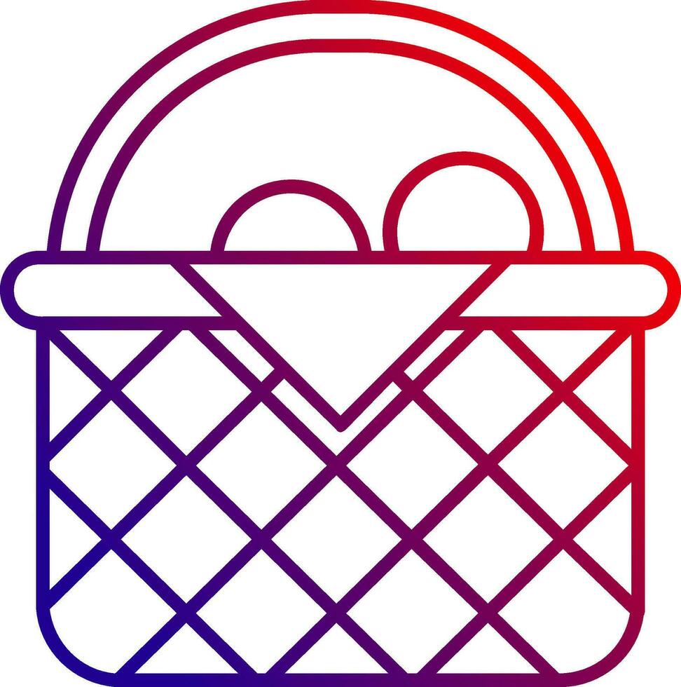 Basket Line gradient Icon vector