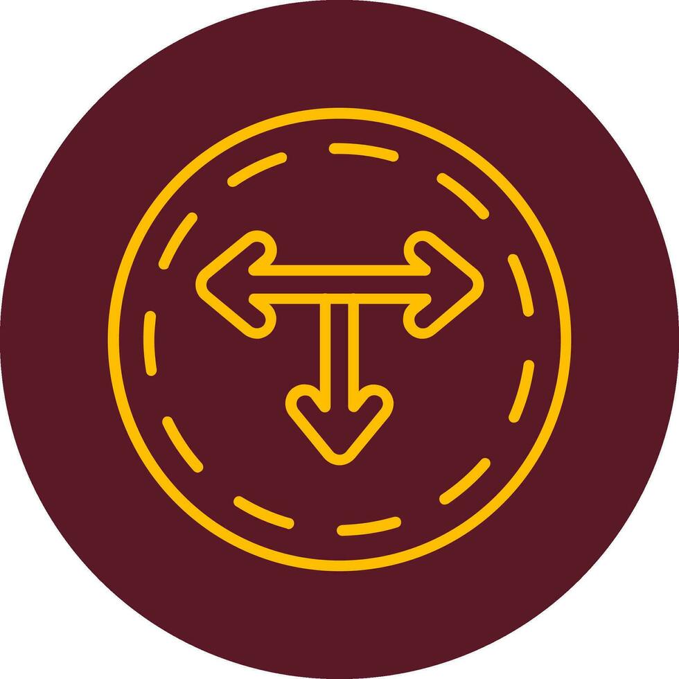 T Junction Vector Icon