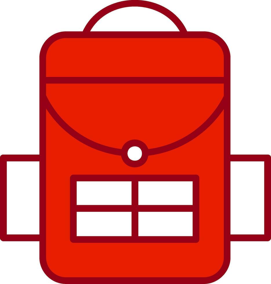 icono de vector de bolsa de escuela