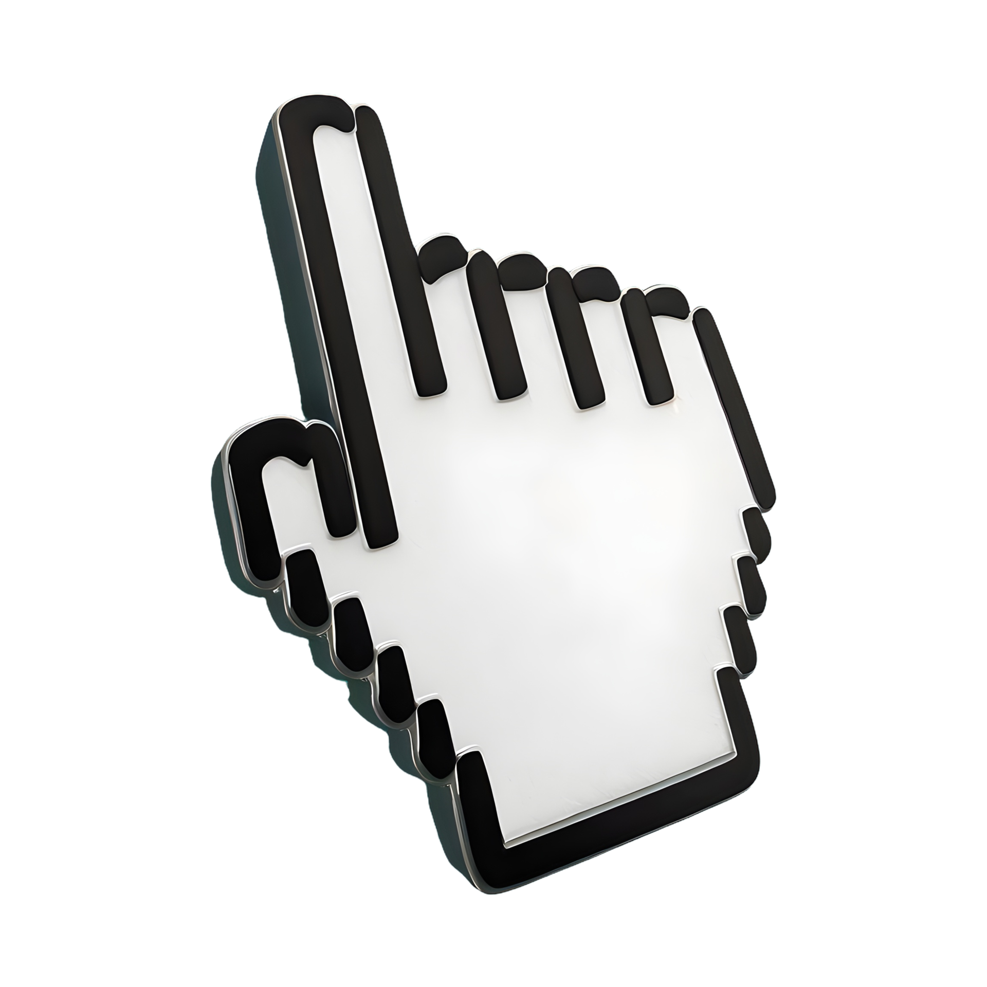 AI generated Hand Cursor icon isolated on transparent background