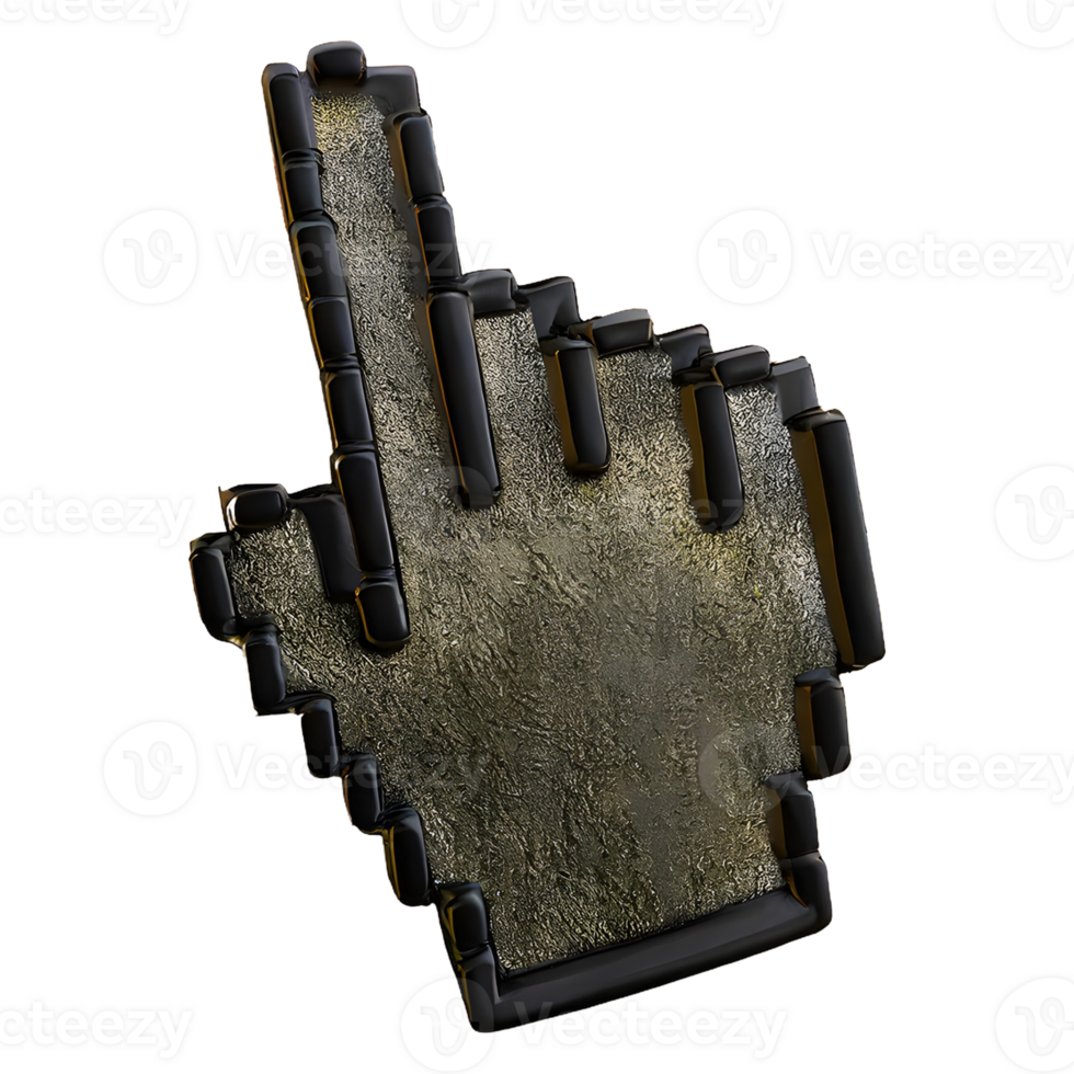 AI generated Hand Cursor icon isolated on transparent background