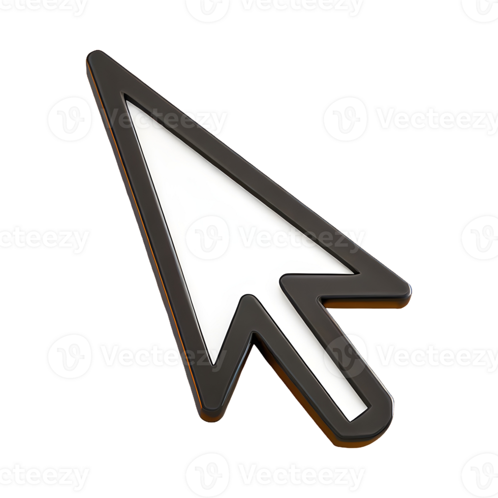 AI generated Arrow Cursor icon isolated on transparent background png