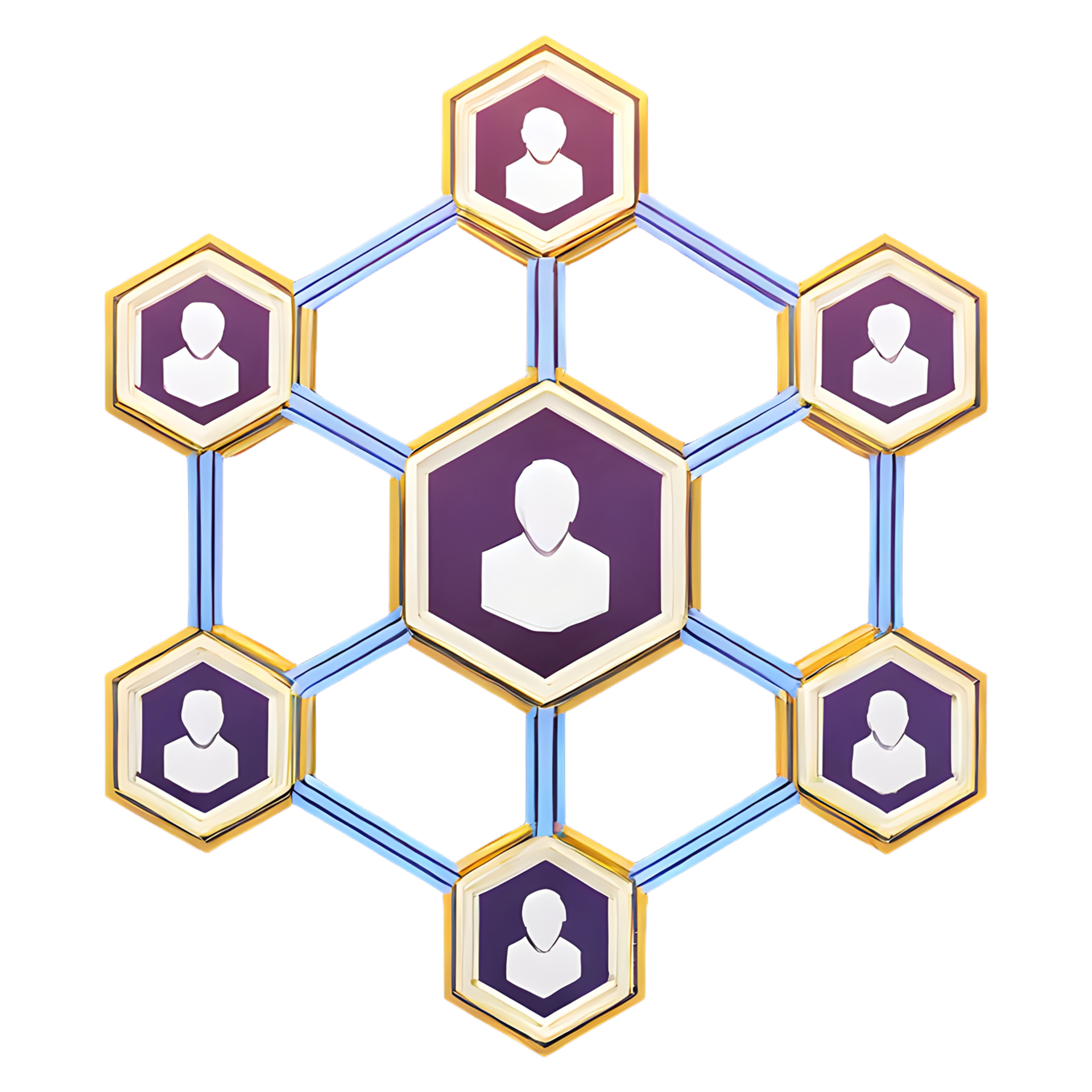ai-generated-connected-network-symbol-3d-isolated-on-transparent