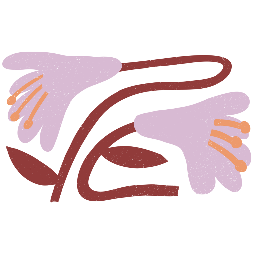 AI generated a flower with a stem and leaves on it png