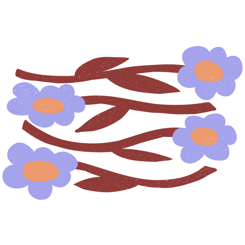 AI generated Simple Organic Tileable Flowers - 35 png