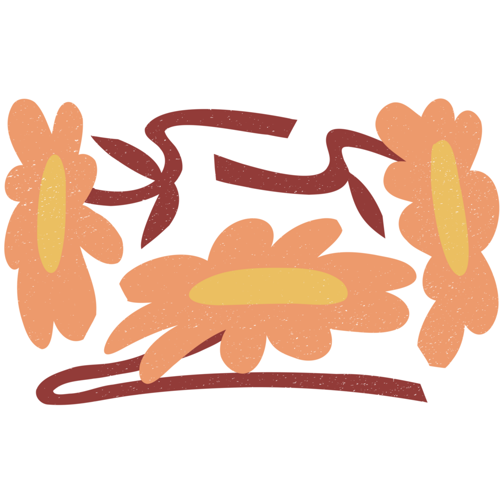 AI generated a flower clip art image with a yellow and orange flower png
