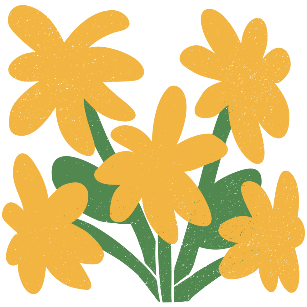 AI generated Simple Organic Tileable Flowers - 16 png