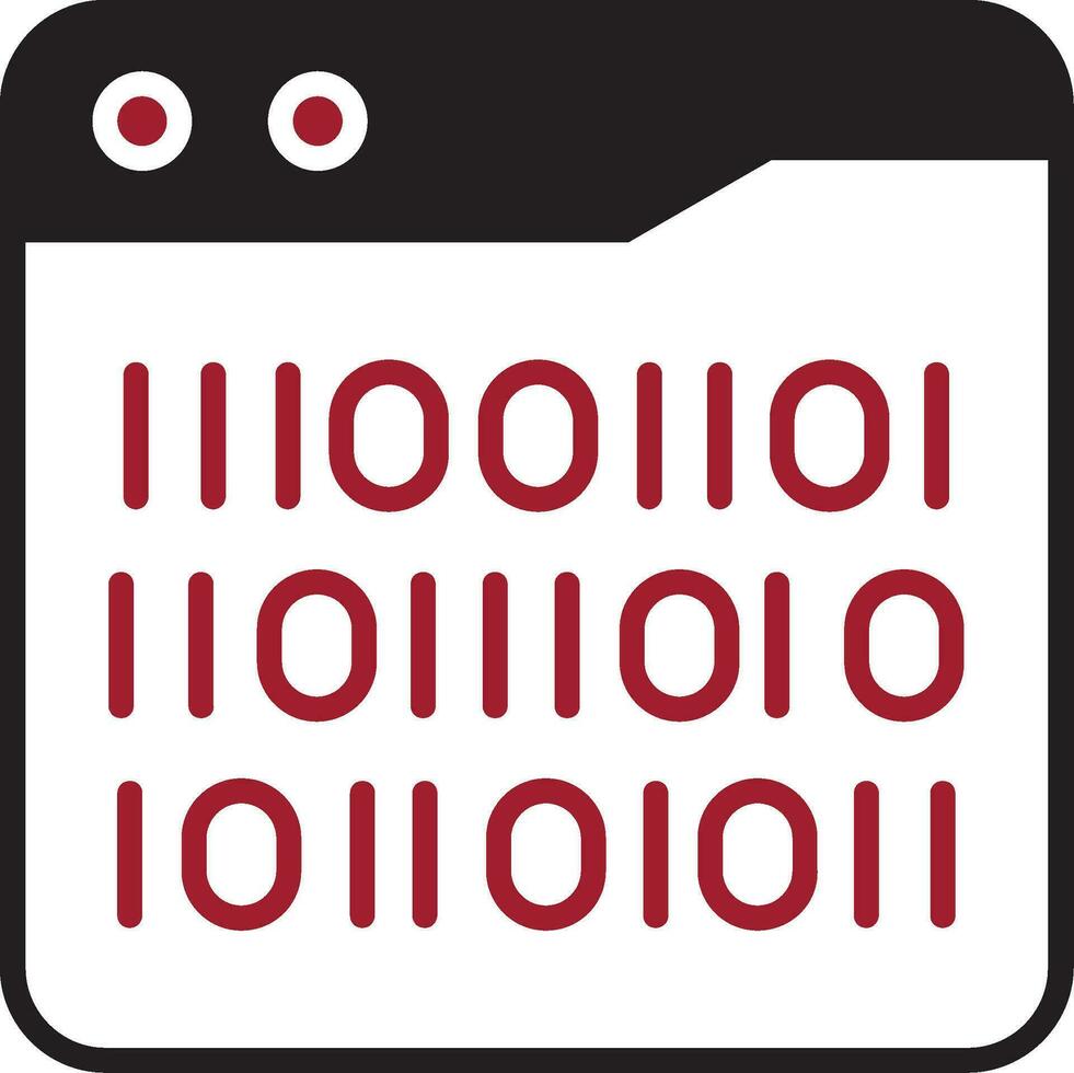 Binary Code Vector Icon