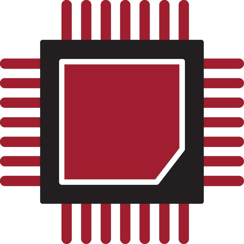 icono de vector de cpu