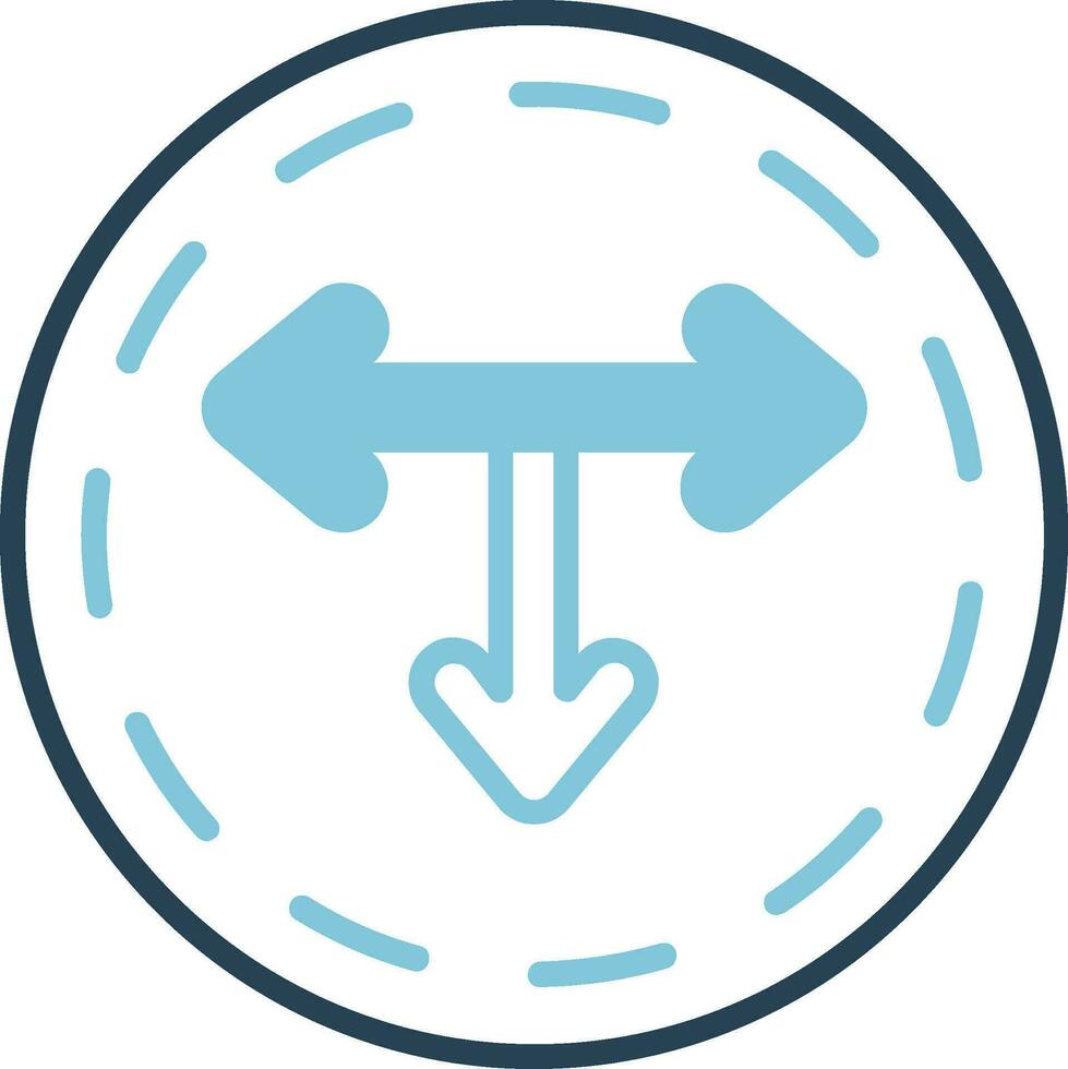 T Junction Vector Icon