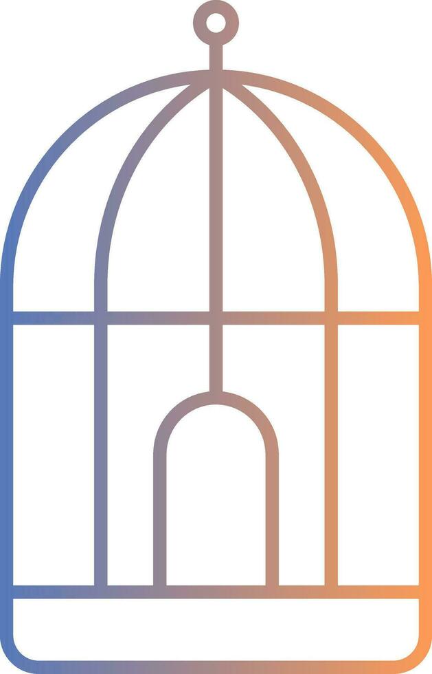 Circus Cage Line Gradient Icon vector