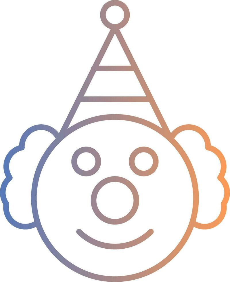 Clown Line Gradient Icon vector