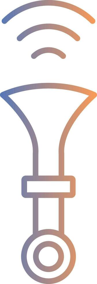 Horn Line Gradient Icon vector